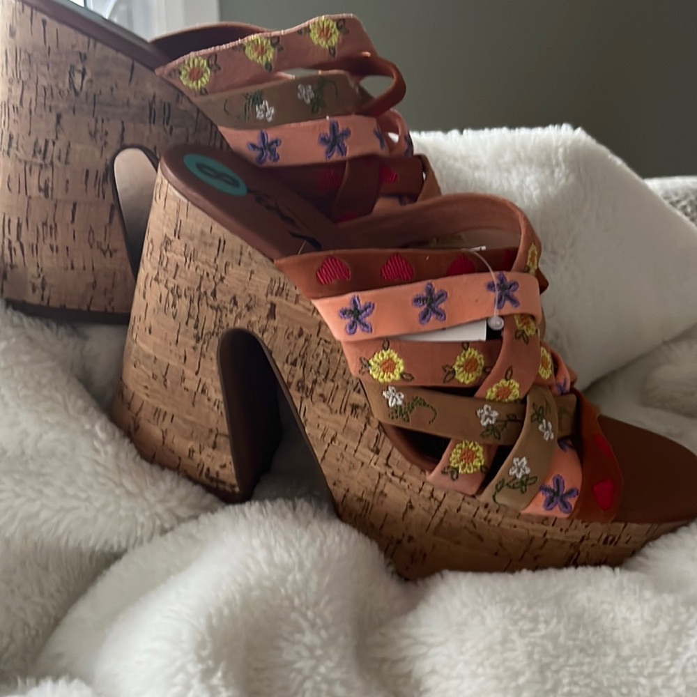Free People platform heels sandals